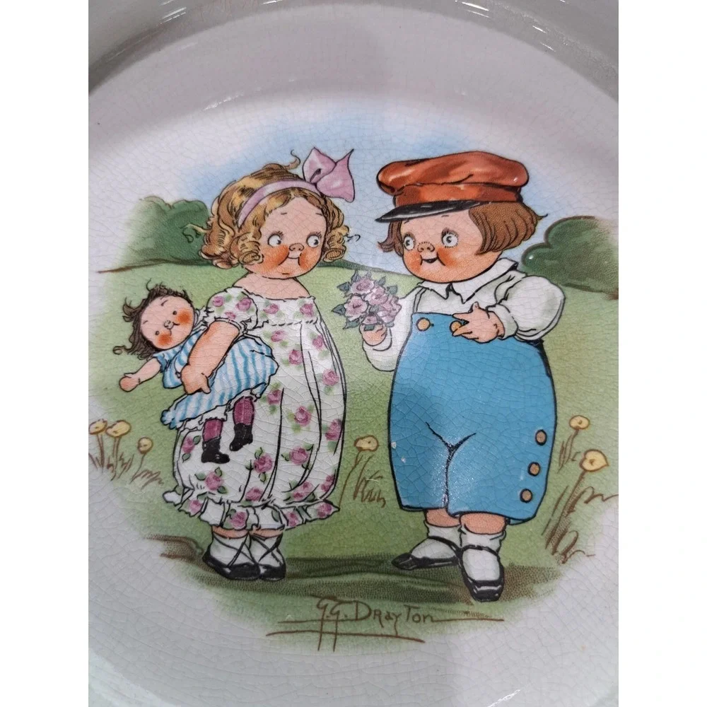 Vintage Buffalo Pottery Children's Dish Cambells Soup‎ Kids